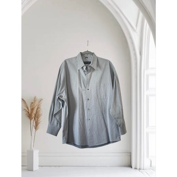 KENNETH COLE Long Sleeve Dress Shirt Grey 16 1/2 - Picture 1 of 6